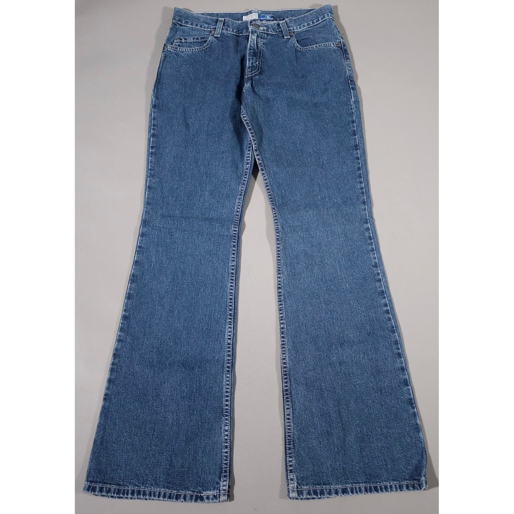 Levi's L2 Jeans Women 5M Blue Flare Wide‎ Leg Vintage 100% Cotton Denim